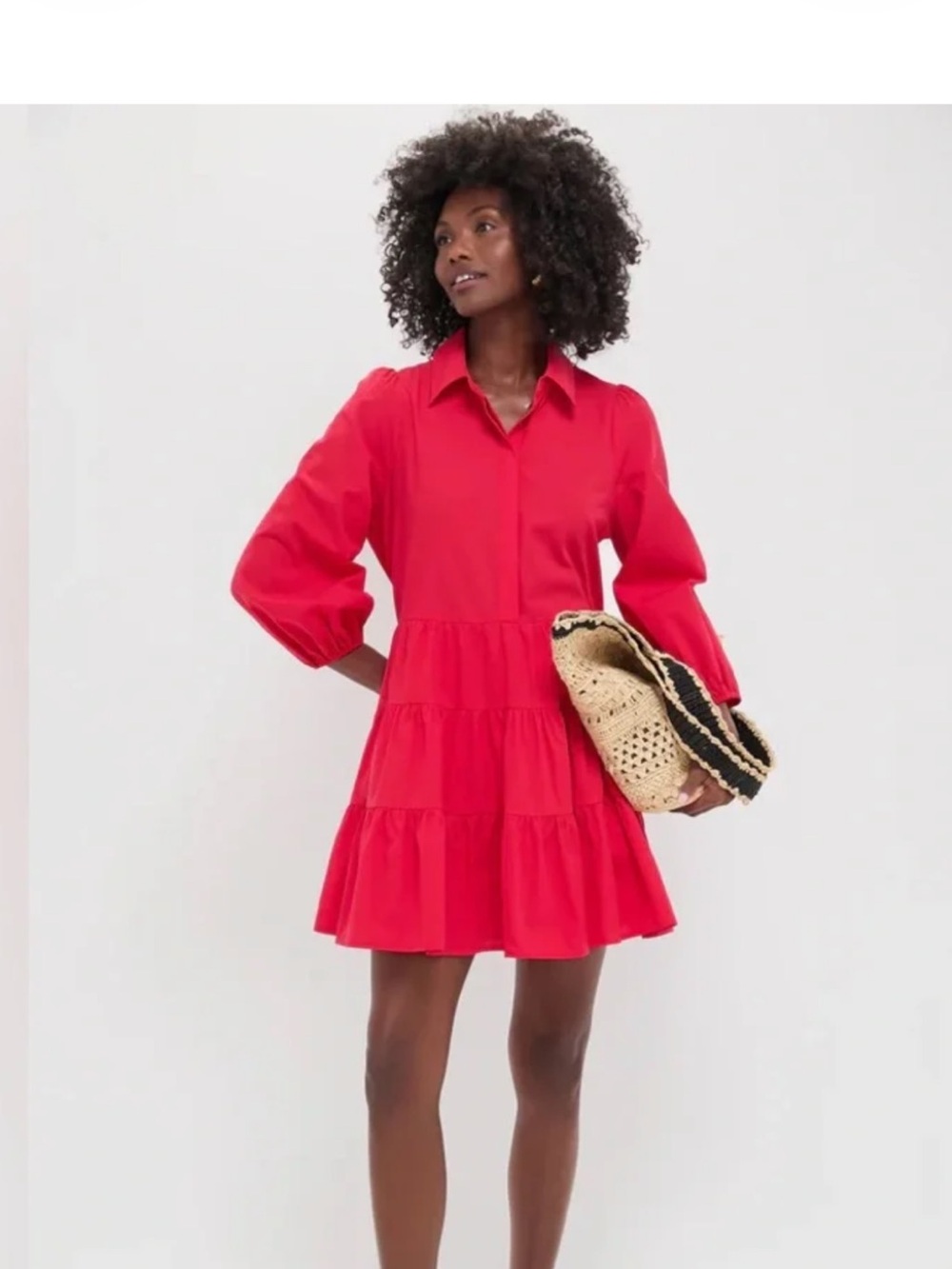 Pomander Place Hibiscus Red Mabel Mini Dress